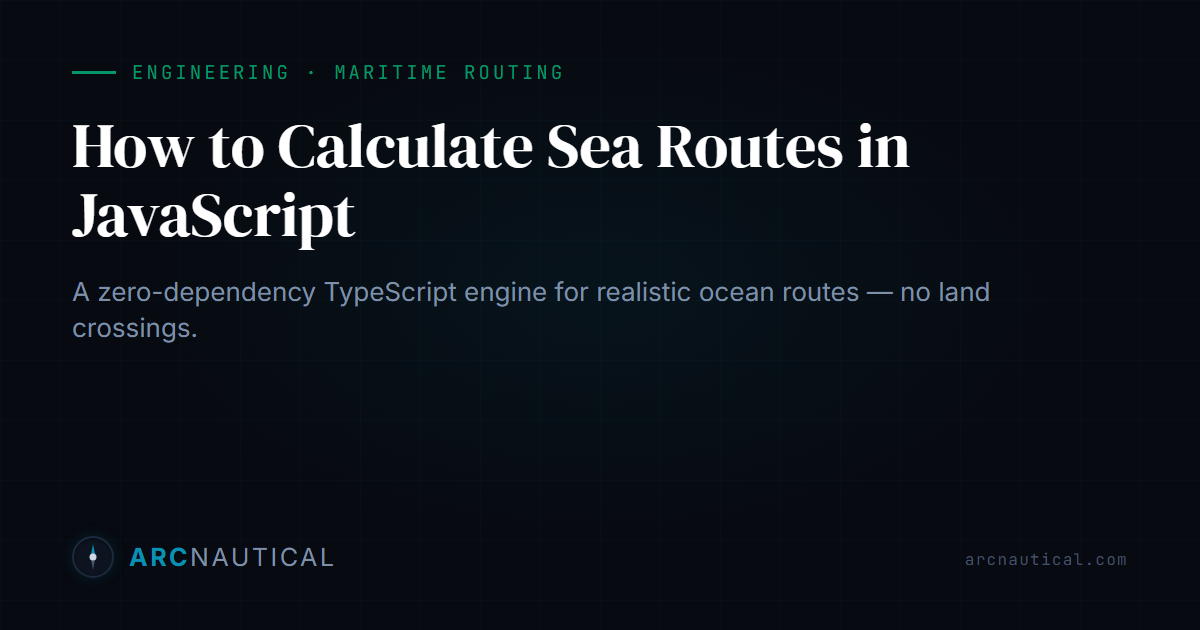 How to Calculate Sea Routes in JavaScript